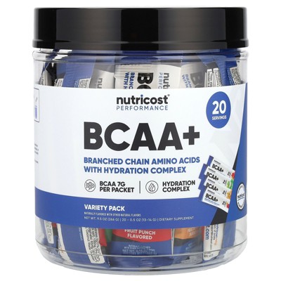 Nutricost Performance, BCAA +, Variety Pack, 20 Packets, 0.5 oz (13-14 g) Each