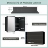 Keonjinn 40 in. W x 30 in. H Metal Framed Silver Rectangular Framed Recessed/Surface Mount Medicine Cabinet with Mirror,Silver - 3 of 4