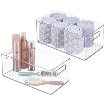  mDesign Plastic Open Front Dip Bin for Bathroom