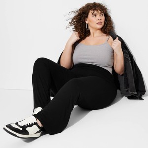 Women's Mid-Rise Foldover Flare Pants - Wild Fable™ - 1 of 3