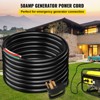 VEVOR 25Ft 50Amp Generator Extension Cord 6 Gauge STW 6/3+8/1 Generator Cord, Generator Power Cord N14-50P to Bare Wire Cut Wire Cord, Black - 3 of 4