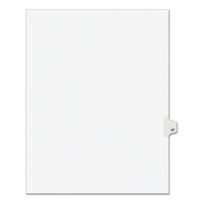 Avery Preprinted Legal Exhibit Side Tab Index Dividers, Avery Style, 10-Tab, 67, 11 x 8.5, White, 25/Pack, (1067)