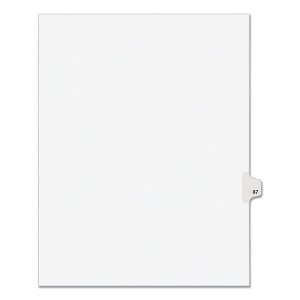 Avery Preprinted Legal Exhibit Side Tab Index Dividers, Avery Style, 10-Tab, 67, 11 x 8.5, White, 25/Pack, (1067) - 1 of 4