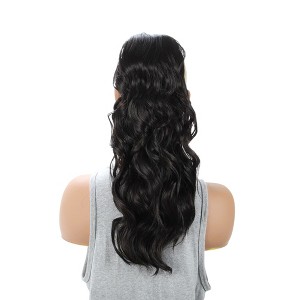Unique Bargains Women's Big Wavy Ponytail Long Hair Hair Extensions High Temperature Fiber 19.7IN 1 Pc - 1 of 4