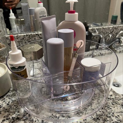 Bathroom Plastic Spinning Turntable Beauty Organizer Clear