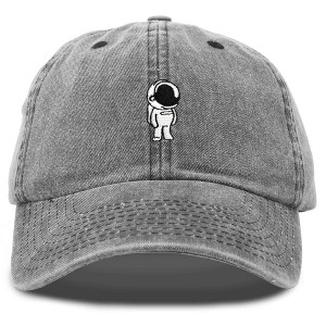 Dalix Astronaut Embroidered Alien Dad Hat Cotton Baseball Cap Adjustable Mens - 1 of 4