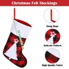 Aoibox 16 Pack 18 Inch Felt Christmas Stockings Red Black Buffalo Plaid Fireplace Hanging with Santa Snowman Reindeer Patterns - 2 of 4