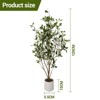 Set of 2 4FT Artificial Bougainvillea Trees in White Planters – Lifelike Silk Flowers, Maintenance-Free, Perfect for Home & Office Décor - 3 of 4