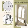 71"x26" Full Length Mirror Wall Mirrors Hanging or Leaning Arched-Top Full Body Mirror with Stand for Bedroom, Dressing Room, Silver - 4 of 4