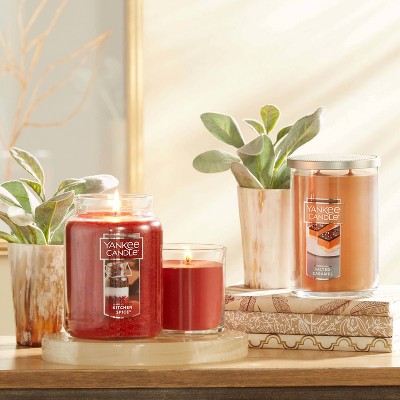Large Red Soy Scented Fall Jar Candle
