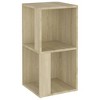 CLIHOME 2-Tier Side End Table Corner Cabinets Bedside Sofa Table With Storage Shelves - 4 of 4