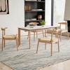 SEVOBAL Dining Chairs Set of 2 Modern Style Parsons Modern Kitchen Room Chairs with Solid Wood Legs for Kitchen Living Room, Beige, 54"*56"*76" - 2 of 4