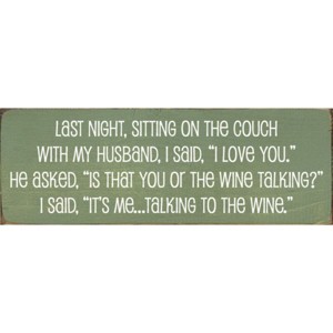 Slickblue Funny Wine Quote Sign, 3.5x10 Knotty Pine Plaque, Rustic Shelf or Wall Decor, Multiple Colors - 1 of 3