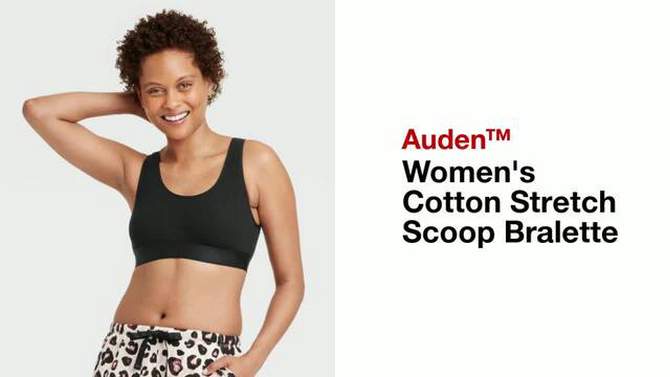 Women's Cotton Stretch Scoop Bralette - Auden™, 2 of 6, play video