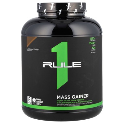 Rule One Proteins Mass Gainer™, Chocolate Fudge, 5.73 lbs (2.60 kg)