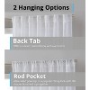 HLC.ME Emily Faux Linen Semi Sheer Light Filtering Back Tab Pocket Lightweight Window Curtains Drapery, 2 Panels - 2 of 4
