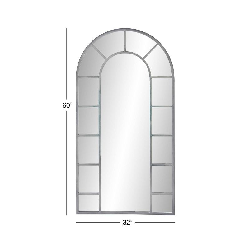 Metal Window Inspired Wall Mirror with Arched Top - Olivia & May, 3 of 6
