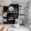 King Of Christmas Snow Flocked Hinged Slim Artificial Christmas Tree Unlit, King Flock Thin Xmas Tree - 2 of 4