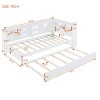 Twin Size Wooden Daybed with Trundle Bed and USB Charging Station for Small Bedroom or Guest Room Storage Solution-Cuddlewood - 4 of 4