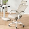 GlasFlength Task and Office Chairs with Support Armrest，Ergonomic, Adjustable，Computer Chair and Gaming Chair, Beige, 24"*24.8"*49.2" - 4 of 4