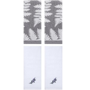 REGALWOVEN 4 Pcs Cotton Soft Absorbent Decorative Hand Towels for Bathroom Kitchen 13 x 29 Inch - 1 of 4