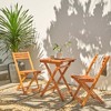 Solhome Marco Reddish Brown Balcony Wood Bistro Set - image 4 of 4