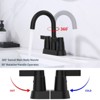 PAGED Bathroom Faucet 2-Handle Bathroom Sink Faucet with 360 Degree High Arc Swivel Spout, 3 Holes Faucet for Bathroom - 3 of 4