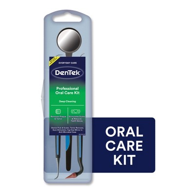 DenTek Professional Oral Care Kit - Dental Pick & Scaler, Tartar Removal Tool & Gum Stimulator, and Mouth Mirror - Trial Size - 5ct