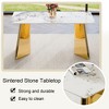 Kumasinova Luxury Sintered Stone Dining Table with Stainless Steel Legs,Scratch&Heat Resistant Tabletop Kitchen Table for 4-6 People - 4 of 4