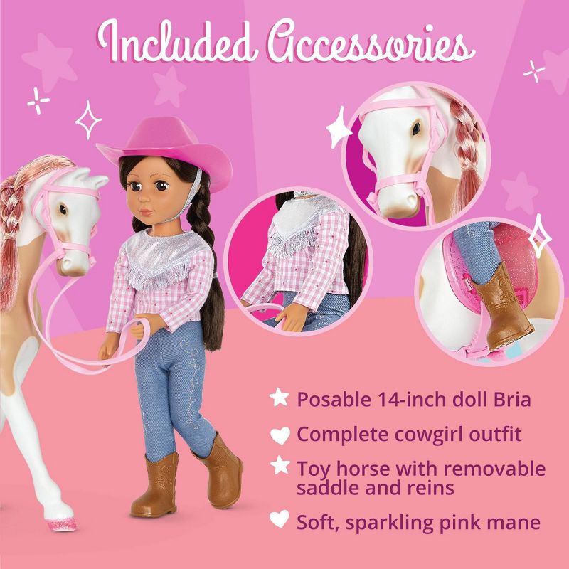 Glitter Girls Bria &#38; Bonnie 14&#34; Poseable Equestrian Doll, 6 of 10
