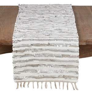 Saro Lifestyle Foil Strip Chindi Runner - 1 of 3