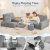 GOTGELIF 14-Piece Modular Kids Play Couch Convertible Sofa– Foldable & Washable Indoor Furniture - 4 of 4