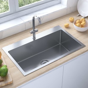 vidaXL Handmade Kitchen Sink Stainless Steel - 1 of 4