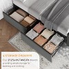 Full Bed Frame with 4 Drawers & Adjustable Headboard, Linen Upholstered Mattress Foundation, Button Tufted Design, No Box Spring Needed - 4 of 4