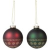 The Lakeside Collection Set of 2 Gold Patterned Ball Ornaments 2 Pieces - 2 of 2