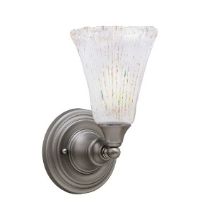 Toltec Lighting Any 1 - Light Sconce in  Brushed Nickel with 5.5" Fluted Frosted Crystal Shade - 1 of 1