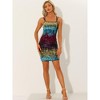 Allegra K Women's Spaghetti Straps Lace-up Mini Party Sparkle Glitter Bodycon Dress - 4 of 4