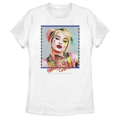 Women'S Birds Of Prey Harley Quinn Blowing Kiss T-Shirt : Target