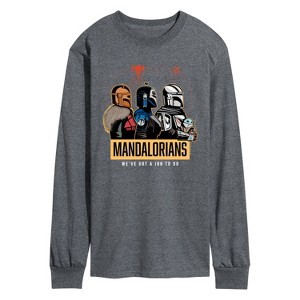 Men's - Star Wars - The Mandalorian Mando Space Long Sleeve Graphic T-Shirt - 1 of 3