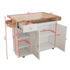 TiramisuBest 53.7in Farmhouse Kitchen Island with Power Outlet, 2 Sliding Barn Door Kitchen Storage Island with Drop Leaf, Spice Rack Rol - 4 of 4