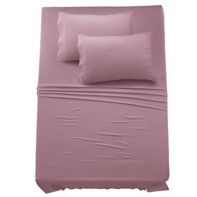 6 Piece Bed Sheet Set Ultra Soft Brushed Microfiber Solid Sheets with Pillow Cases - Lux Decor Collection