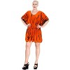 LA LEELA Women's Beachwear Swimsuit Coverups for Women Summer Swim Beach Dress Cover Ups for Women Bathing Suit Cover-up Shirt L-XL Orange,Tie Dye - 3 of 4
