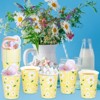 Hachikiko Yellow Daisy Paper Cups,100 Pack - Yellow & White Daisy Flower Disposable Party Cups for Girls Birthday,Weddings,Picnics&Summer Parties,9 OZ - 4 of 4