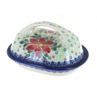 Blue Rose Polish Pottery 331 Vena Butter Dish