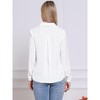 INSPIRE CHIC Women's Button Down Collared V Neck Long Sleeve Casual Blouse - 3 of 4