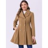 INSPIRE CHIC Women's Winter Long Lapel Collar Double Breast Coats - 3 of 4