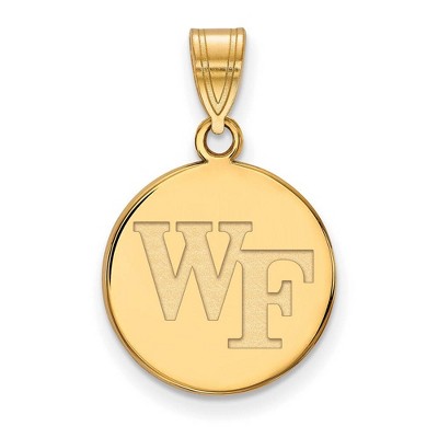 Black Bow Jewelry 14k Yellow Gold Wake Forest Demon Deacons NCAA Medium Pendant