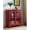 Kings Brand Furniture Roanoke Wood Buffet Cabinet Console Table, Red - 3 of 3
