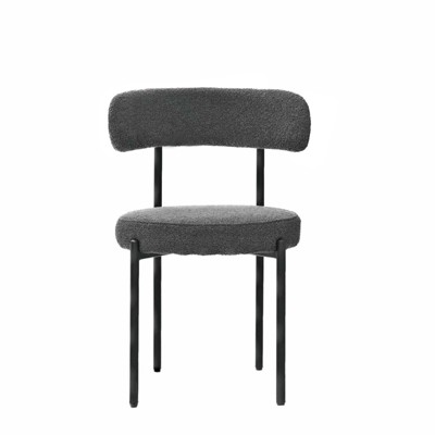 NicBex Set of 2 Dining Chair,Modern Kitchen Curved Backrest Chair with Metal Legs for Dining Room,Kitchen
