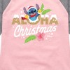 Girls' - Lilo and Stitch - Aloha Christmas Shirt Tail Raglan Graphic T-shirt - 2 of 4